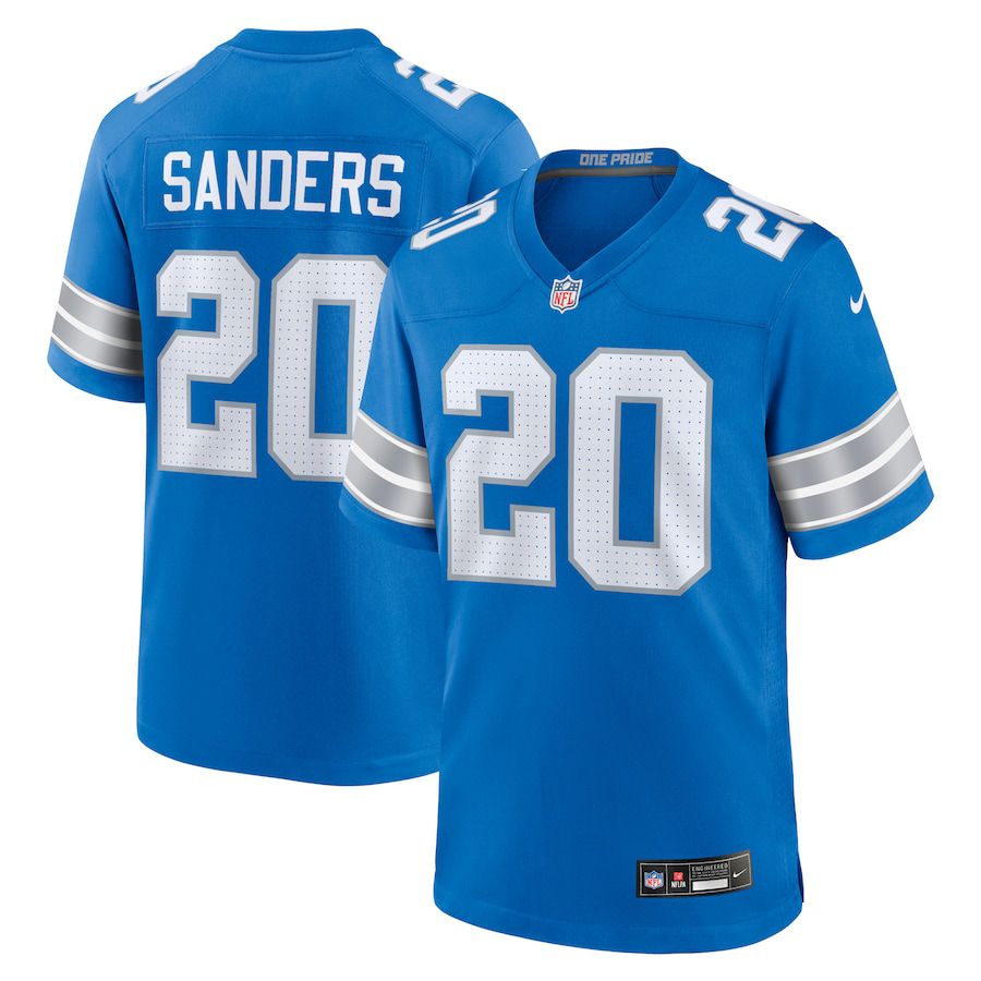 Men Detroit Lions 20 Barry Sanders Nike Blue Retired Player Game NFL Jersey